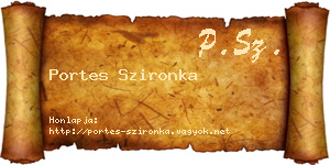 Portes Szironka névjegykártya